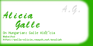 alicia galle business card